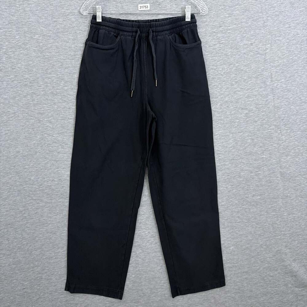 Athleta Women's Size Small Black Straight Leg Farallon Drawstring Pants